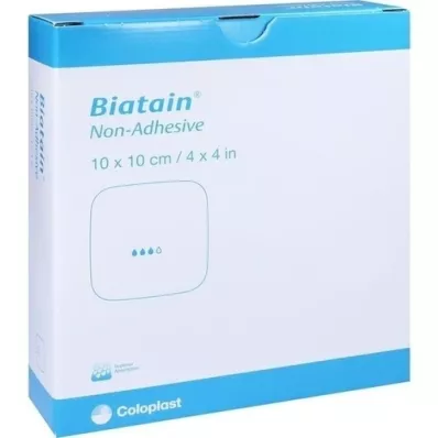 BIATAIN Skumbandage 10x10 cm ikke-klæbende, 10 stk