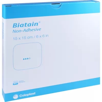 BIATAIN Skumbandage 15x15 cm ikke-klæbende, 5 stk