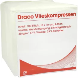 VLIESSTOFF-KOMPRESSEN 10x10 cm usteril 4-fold, 100 stk