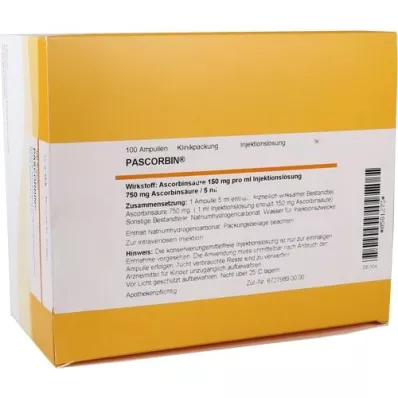PASCORBIN Ampuller til injektion, 100X5 ml