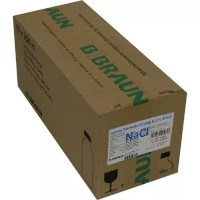 KOCHSALZLÖSUNG 0,9% glasflaske, 10X250 ml