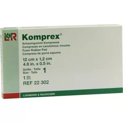 KOMPREX Skumgummi kompr. størrelse 1 nyrepasning, 1 stk