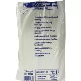 COMPRINET pr. knælange strømpe str. 1 hvid, 2 stk