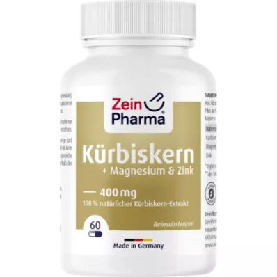 KÜRBISKERN PLUS Zink + magnesium kapsler, 60 stk