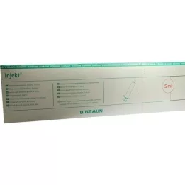 INJEKT Solo sprøjte 5 ml LL centreret PVC-fri, 100X5 ml
