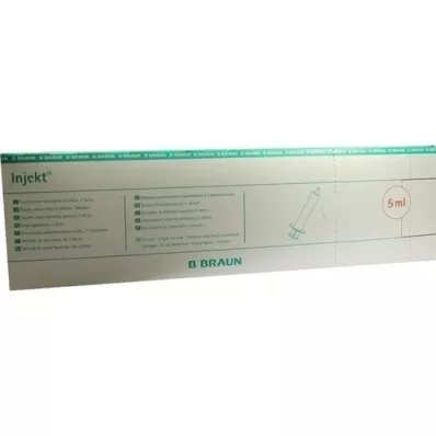 INJEKT Solo sprøjte 5 ml LL centreret PVC-fri, 100X5 ml