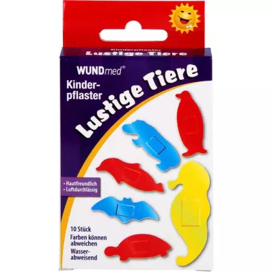 KINDERPFLASTER sjove dyr, 10 stk