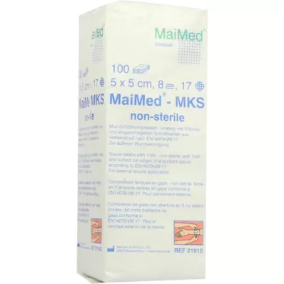 SCHLITZKOMPRESSEN 5x5 cm usteril 8-fold, 100 stk