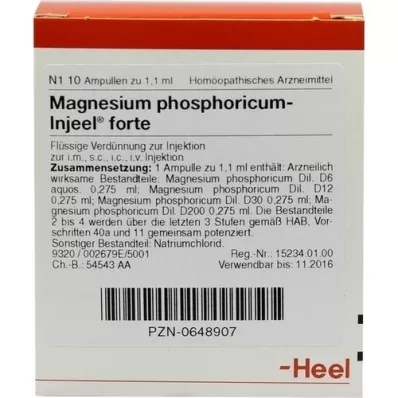 MAGNESIUM PHOSPHORICUM INJEEL forte ampuller, 10 stk
