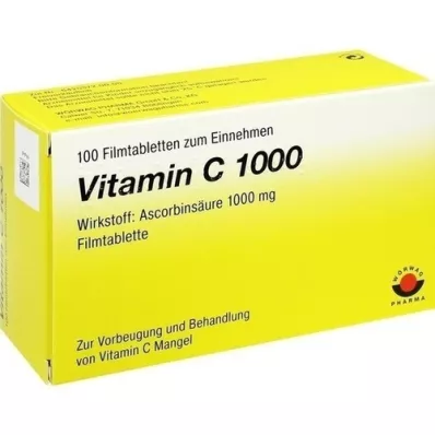 VITAMIN C 1000 filmovertrukne tabletter, 100 stk