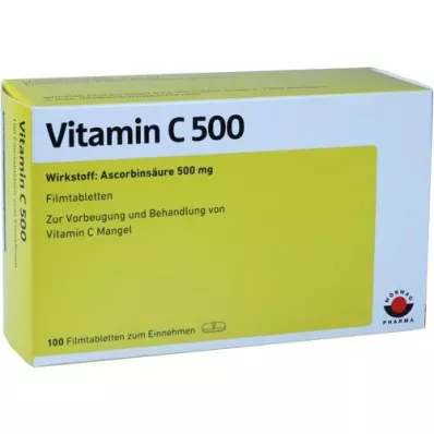 VITAMIN C 500 filmovertrukne tabletter, 100 stk