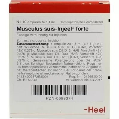 MUSCULUS SUIS Injeel forte ampuller, 10 stk
