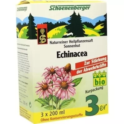 ECHINACEA SAFT Schoenenberger medicinsk plantejuice, 3X200 ml