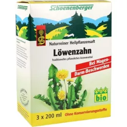 LÖWENZAHN SAFT Schoenenberger medicinsk plantejuice, 3X200 ml