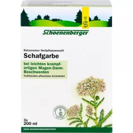 SCHAFGARBENSAFT Schoenenberger medicinsk plantejuice, 3X200 ml
