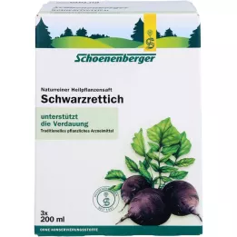 SCHWARZRETTICH Schoenenberger medicinsk plantejuice, 3X200 ml