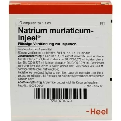 NATRIUM MURIATICUM INJEEL Ampuller, 10 stk