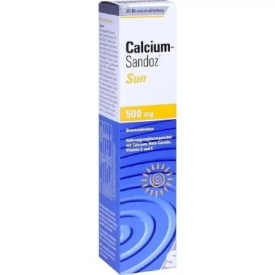 CALCIUM SANDOZ Solbrusetabletter, 20 stk CALCIUM SANDOZ Solbrusetabletter, 20 stk