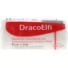 DRACOELFI elastisk fikseringsbandage 8 cmx4 m krep.cello, 1 stk