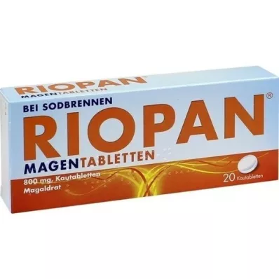 RIOPAN Mavetabletter tyggetabletter, 20 stk