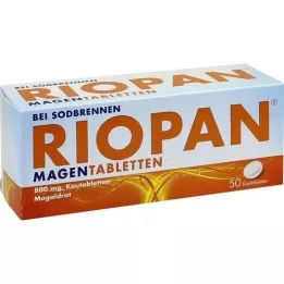 RIOPAN Mavetabletter tyggetabletter, 50 stk