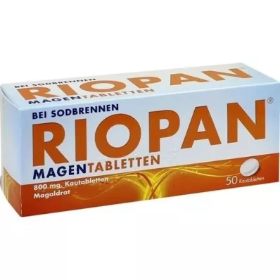 RIOPAN Mavetabletter tyggetabletter, 50 stk