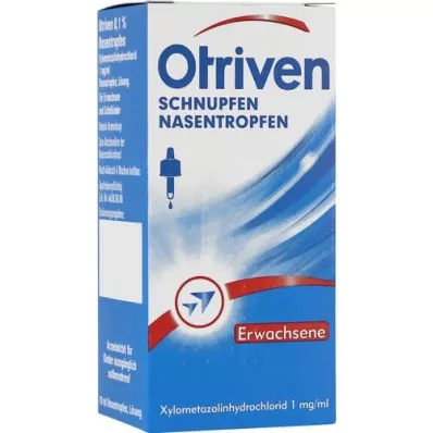 OTRIVEN 0,1 % næsedråber til voksne og skolelæge, 10 ml