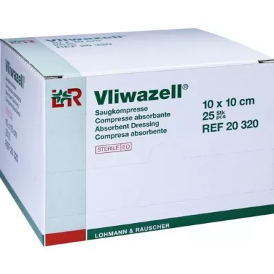 VLIWAZELL Sugekomprimerer steril 10x10 cm, 25 stk
