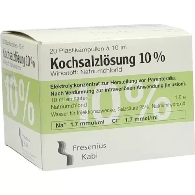 KOCHSALZLÖSUNG 10 % infusionsopløsningskoncentrat, 20X10 ml