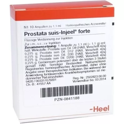PROSTATA SUIS Injeel forte ampuller, 10 stk