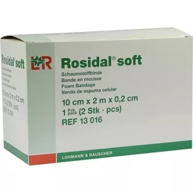 ROSIDAL Blød bandage 10x0,2 cmx2 m, 2 stk