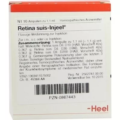 RETINA SUIS Injeel ampuller, 10 stk