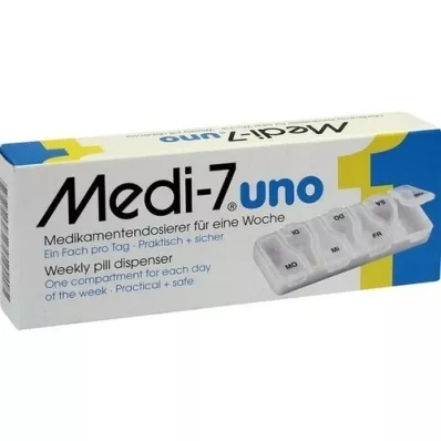 MEDI 7 uno medicindispenser til 7 dage hvid, 1 stk