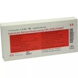 ISOTONISCHE NaCl-opløsning 0,9% Eifelfango Inj. opløsning, 10x2 ml