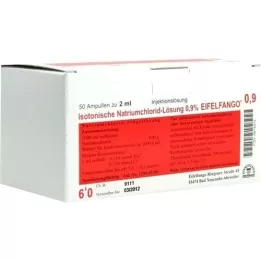 ISOTONISCHE NaCl-opløsning 0,9% Eifelfango Inj. opløsning, 50x2 ml