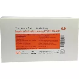 ISOTONISCHE NaCl-opløsning 0,9% Eifelfango Inj. opløsning, 50x10 ml