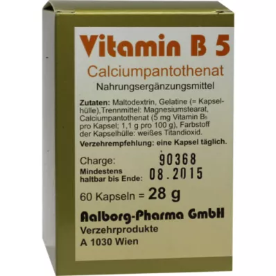 VITAMIN B5 KAPSLER, 60 stk