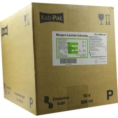 RINGER LACTAT Opløsning plastinfusionsopløsning, 10X500 ml
