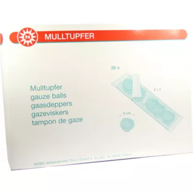 MULLTUPFER blommestørrelse 2+3 sterilt sæt, 30 stk