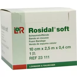 ROSIDAL Blød bandage 10x0,4 cmx2,5 m, 1 stk