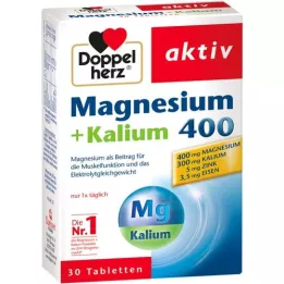DOPPELHERZ Magnesium + kalium tabletter, 30 stk