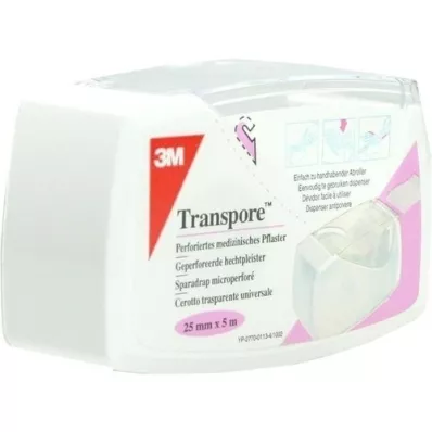 TRANSPORE 2,5 cmx5 m gips på dispenser, 1 stk