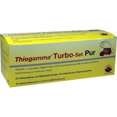 THIOGAMMA Turbosæt Pur injektionsflasker, 10X50 ml