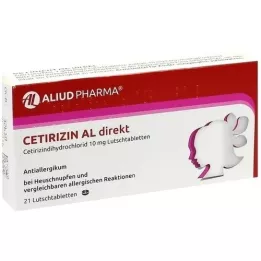 CETIRIZIN AL direkte sugetabletter, 21 stk