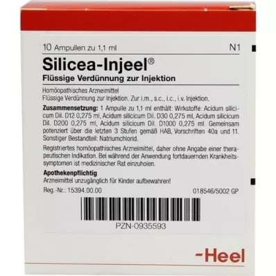 SILICEA INJEEL Ampuller, 10 stk