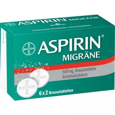 ASPIRIN MIGRÄNE Brusetabletter, 12 stk