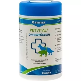 PETVITAL Vådservietter til veterinære ører, 120 stk