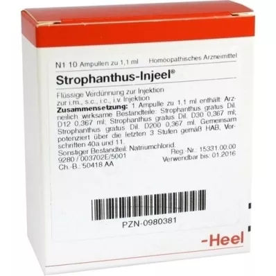 STROPHANTHUS INJEEL Ampuller, 10 stk