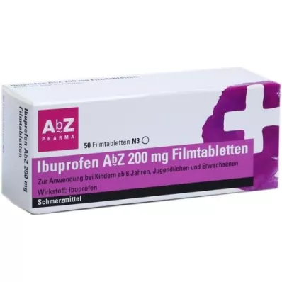 IBUPROFEN AbZ 200 mg filmovertrukne tabletter, 50 stk