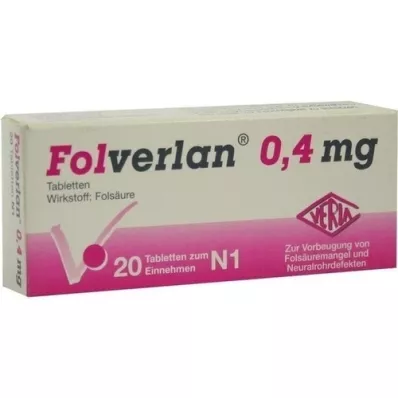 FOLVERLAN 0,4 mg tabletter, 20 stk